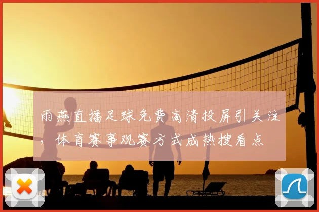 雨燕直播足球免费高清投屏引关注，体育赛事观赛方式成热搜看点